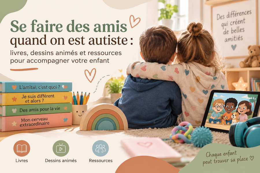 Se faire des amis quand on est autiste : livres, dessins animés et ressources pour accompagner votre enfant