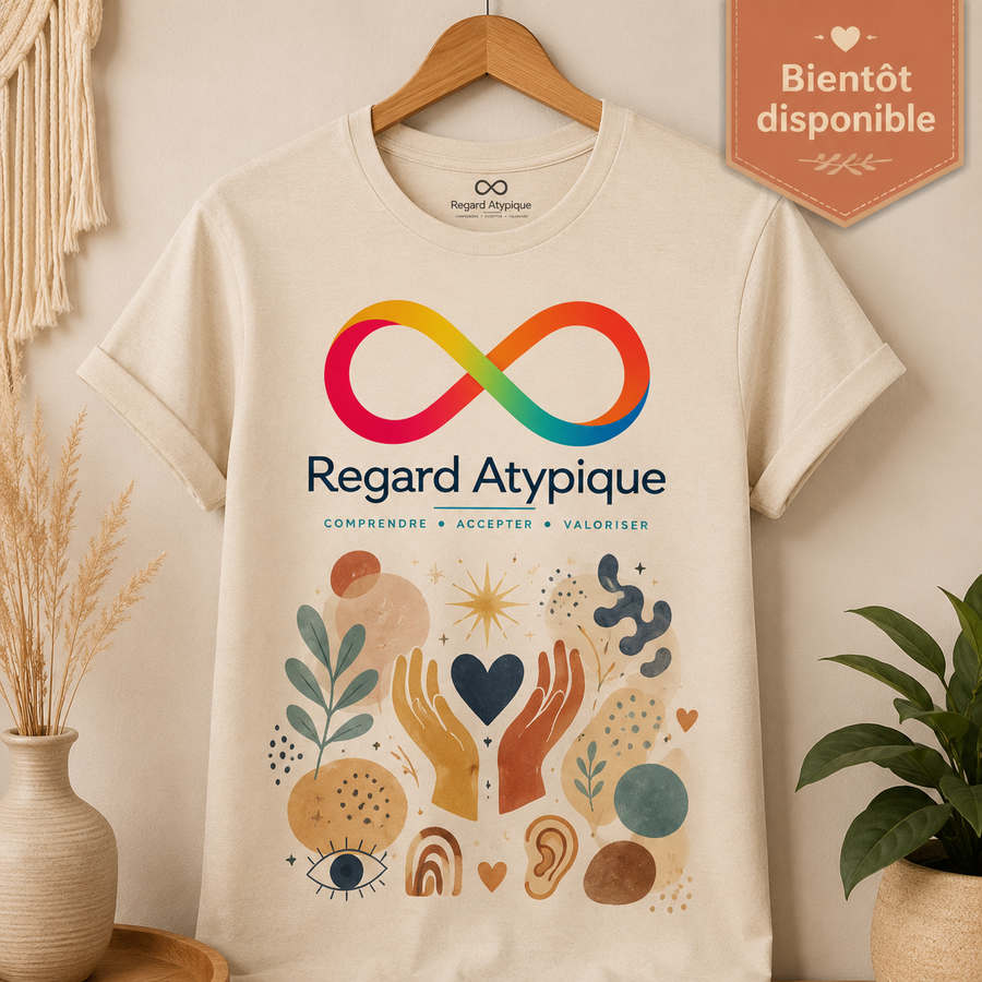 T-shirt sensoriel illustré — Regard Atypique