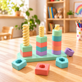Jeu d'Encastrement et Vissage 3D – L'Atelier de Motricité Fine