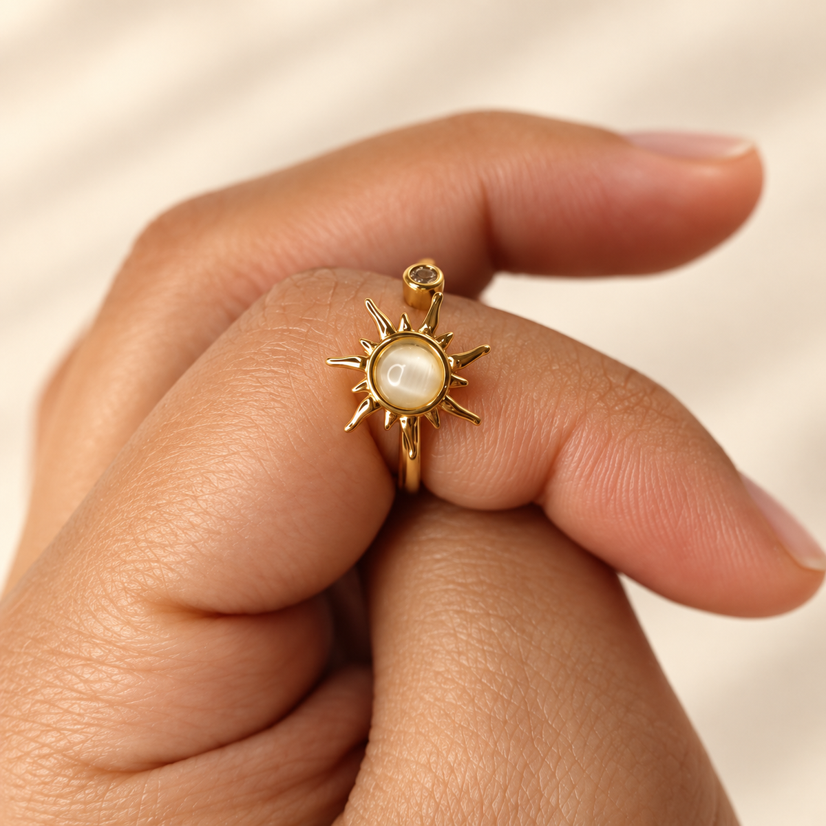 Bague Anti-Stress "Soleil" – Bijou Anxiolytique & Élégant